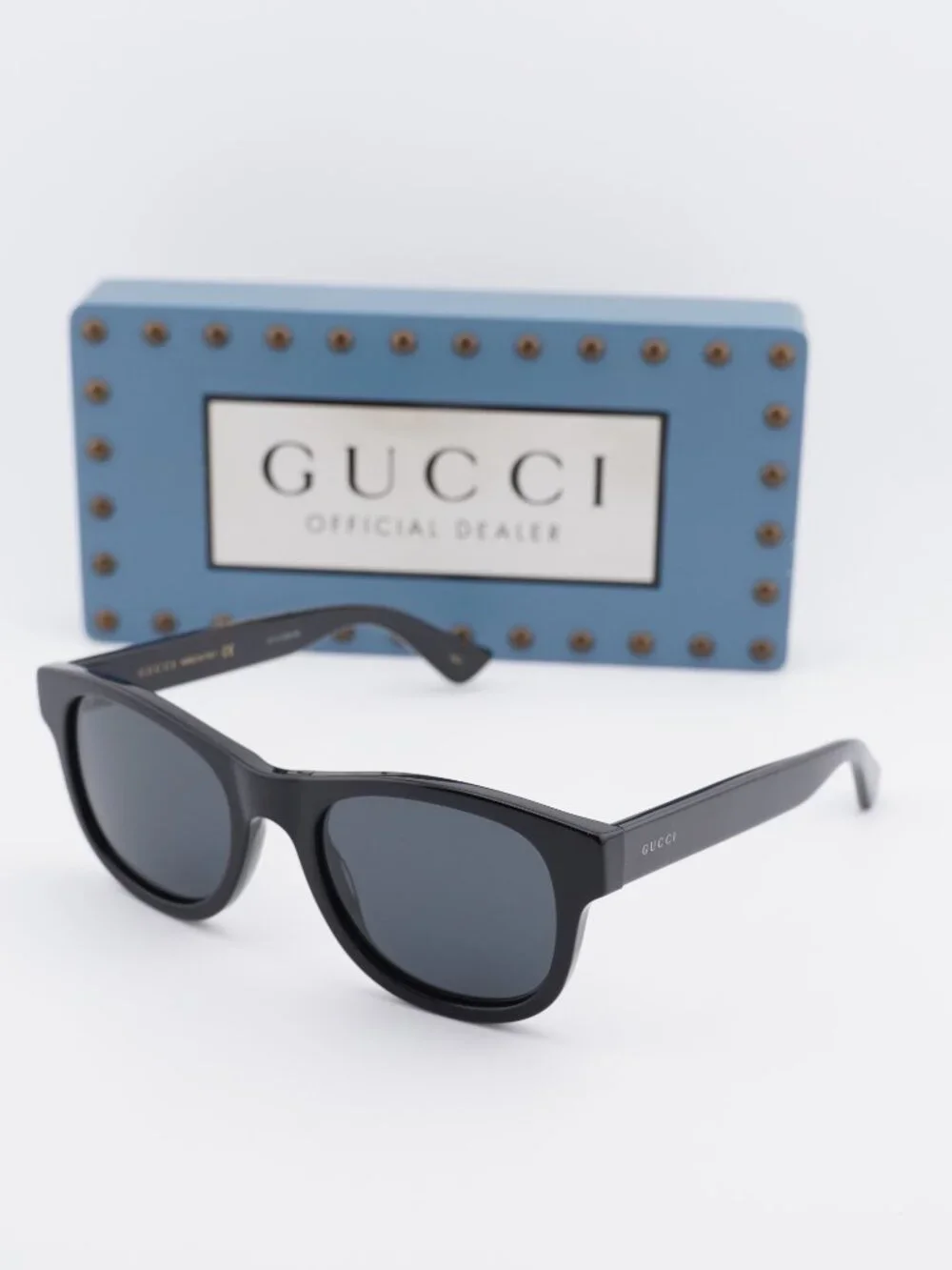 Gucci GG0003S 001 Men Square Sunglasses - Black / Grey